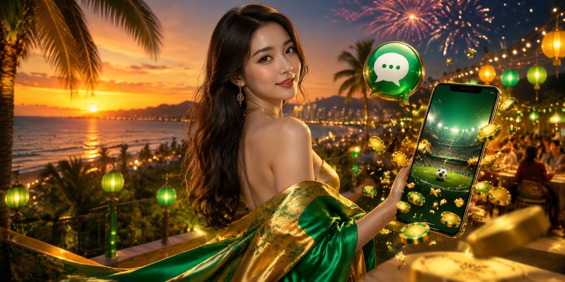 Người dùng chơi casino trực tuyến trên thiết bị di động tại bãi biển Đà Nẵng