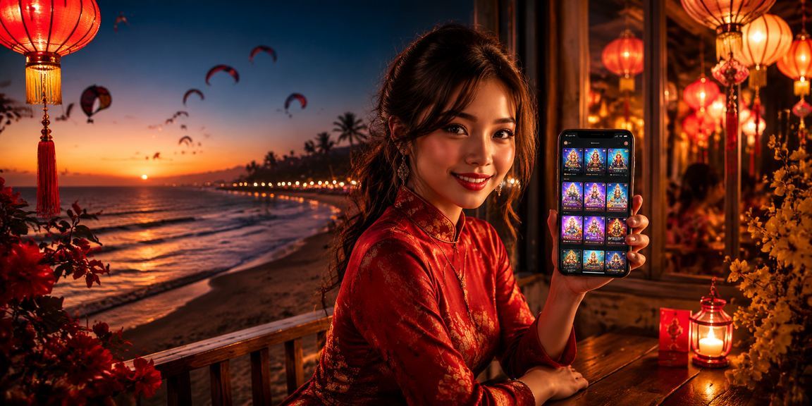 Người chơi sử dụng mobile casino 1819 tại Hội An với phong cách thư giãn